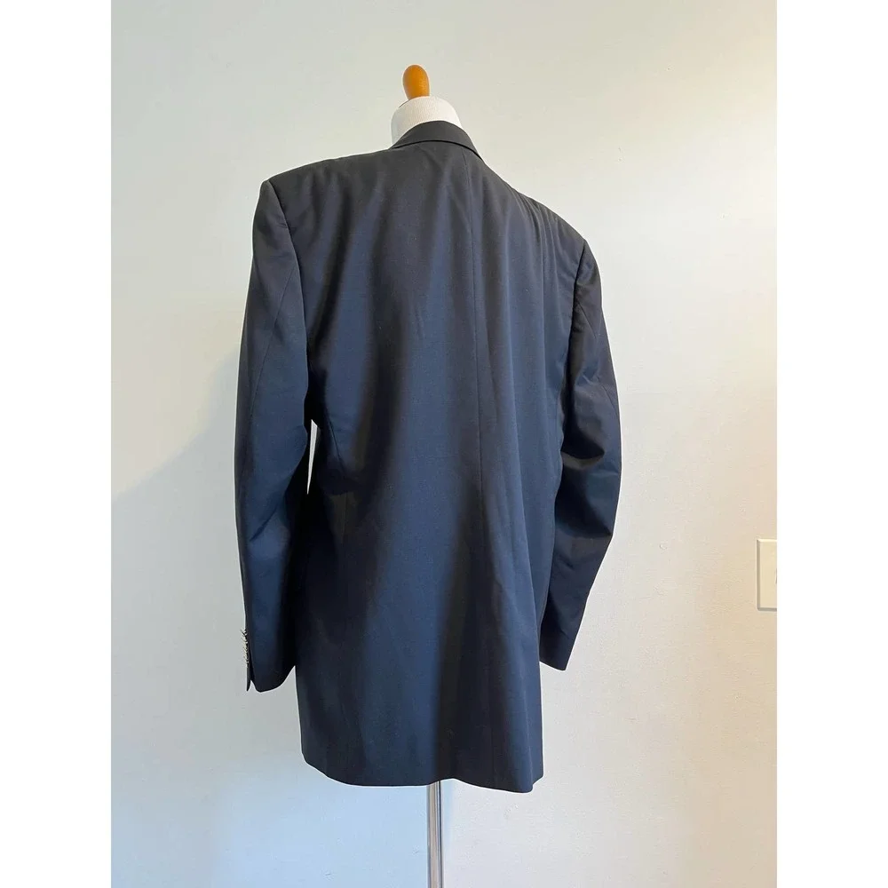 Vintage Burberrys wool‎ blazer sport jacket navy blue unisex mens womens 80s 90s
